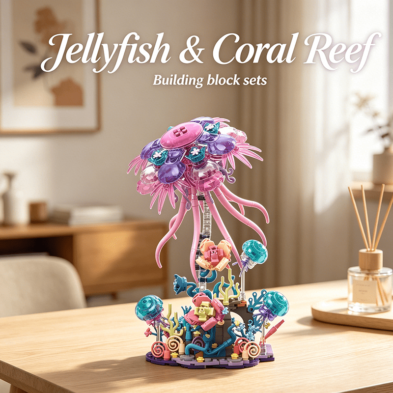 526+Pcs Jellyfish And Coral Reef Building Blocks Set